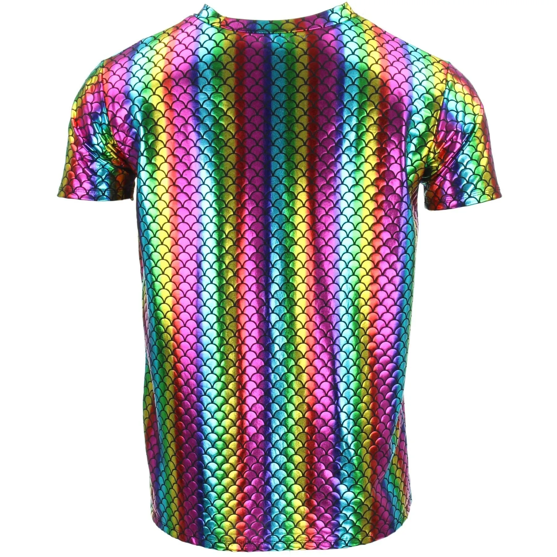Shiny Mermaid Scale T-Shirt - Rainbow