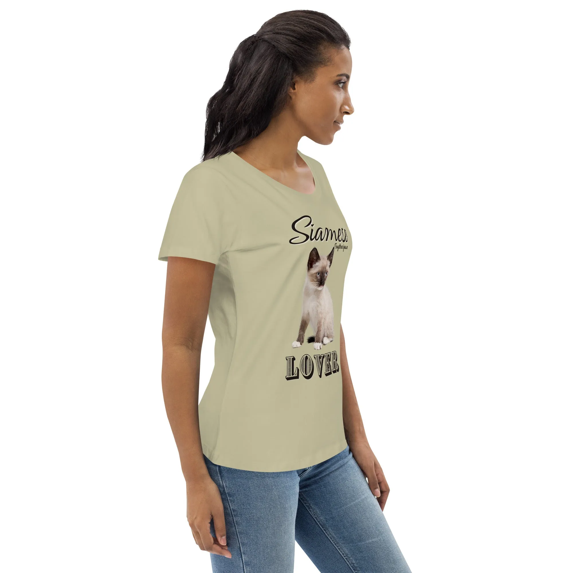 Siamese Cat Lovers, Women's fitted eco tee