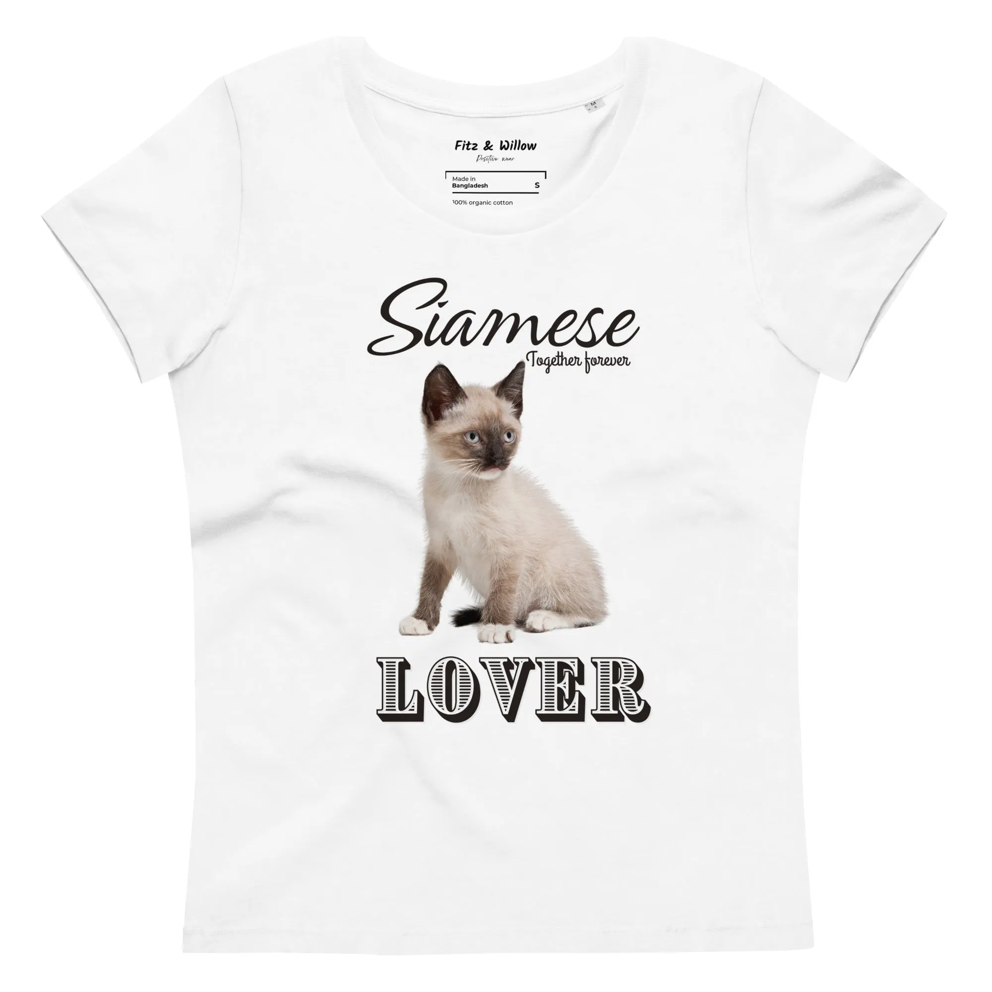Siamese Cat Lovers, Women's fitted eco tee