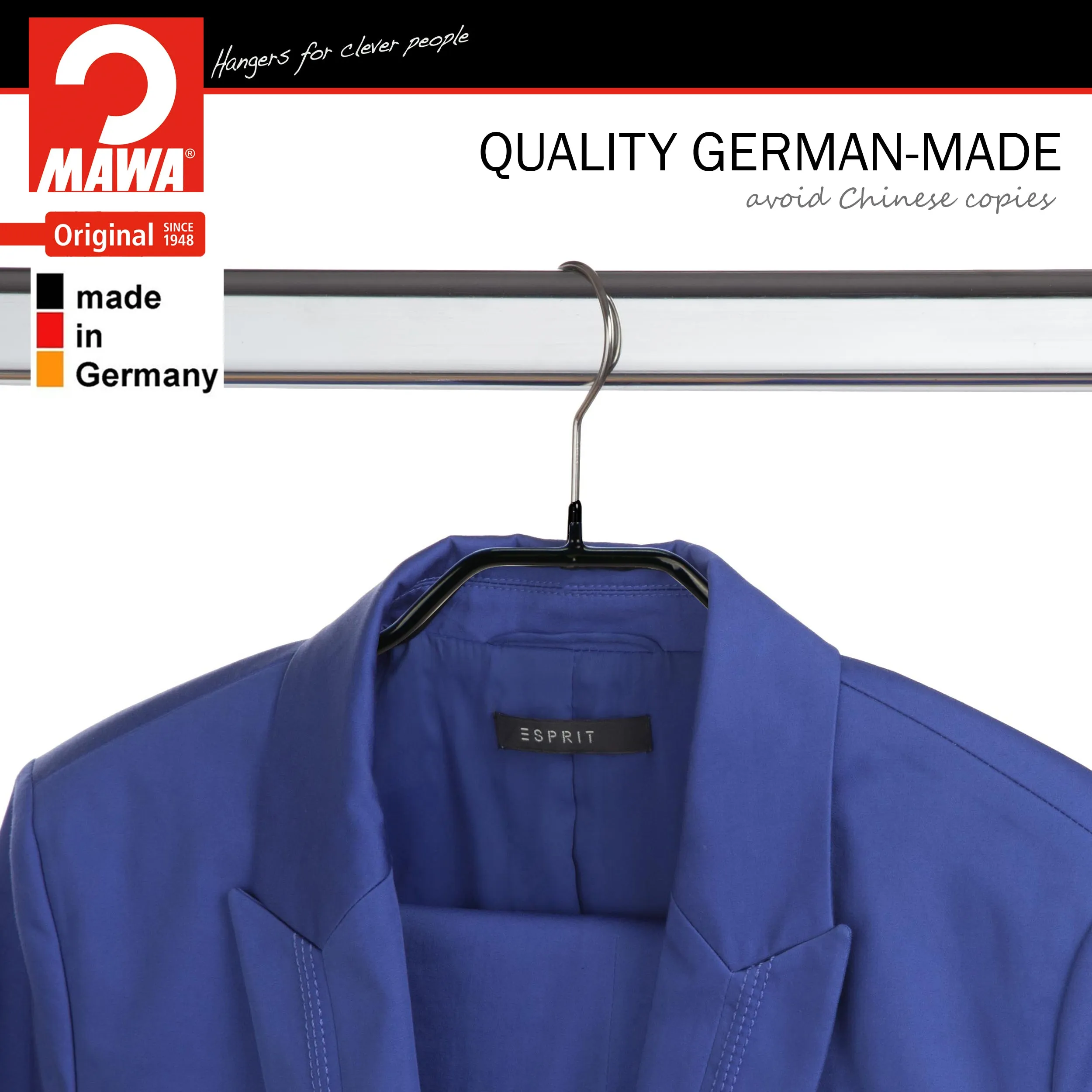 Silhouette Shirt Hanger with Bar & Hook, 41-FRS, Black