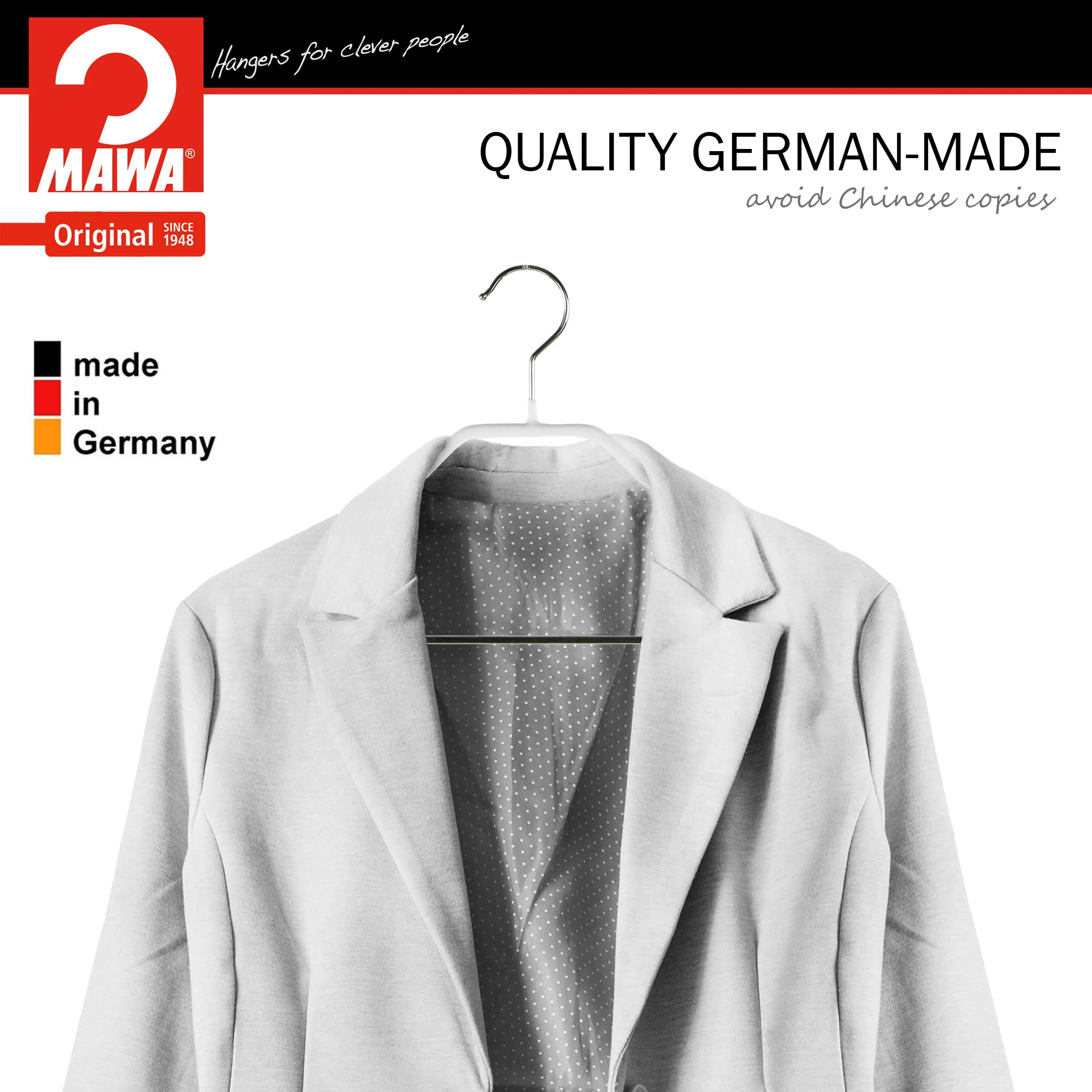 Silhouette Shirt with Grip Coated Clips, 40FK, White