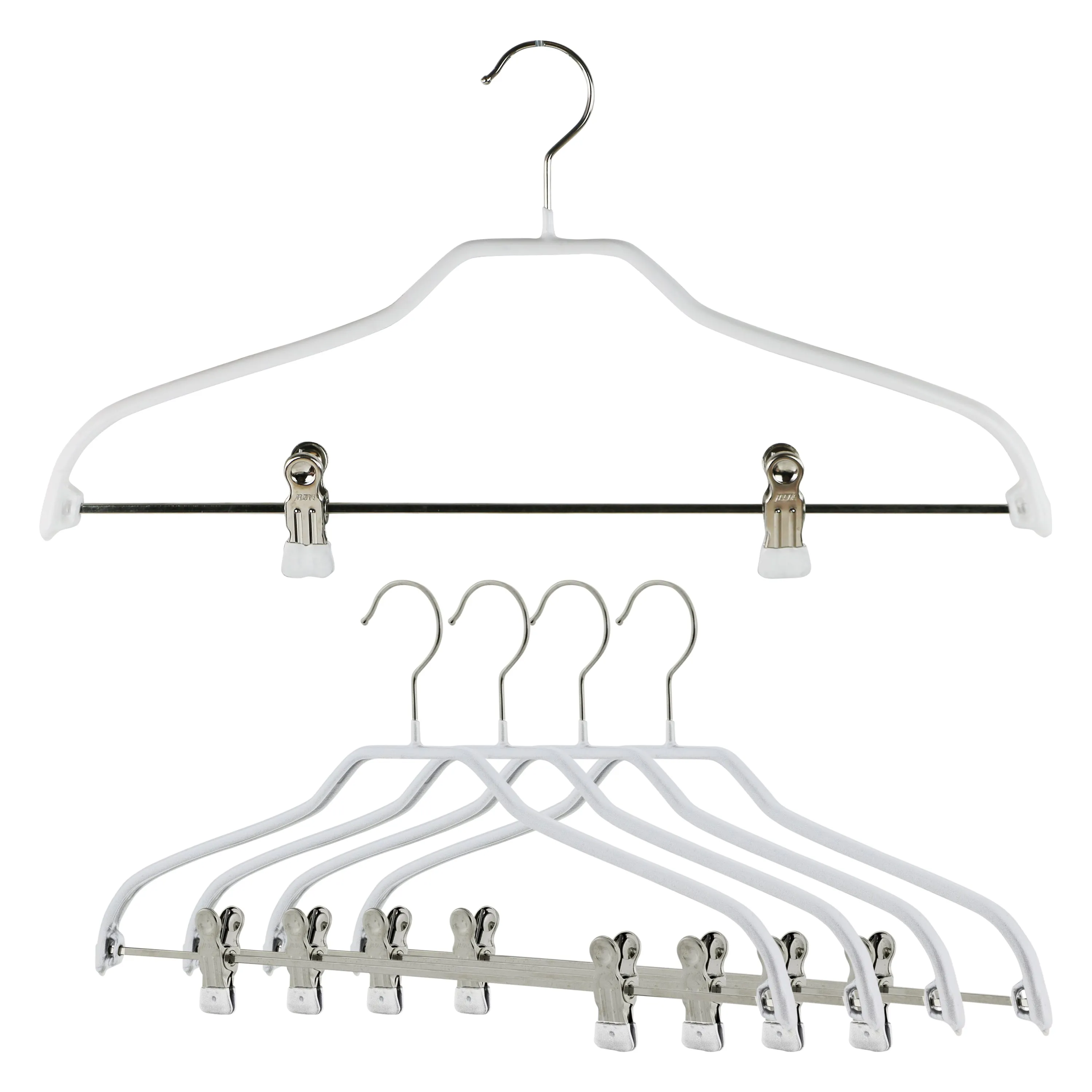 Silhouette Shirt with Grip Coated Clips, 40FK, White