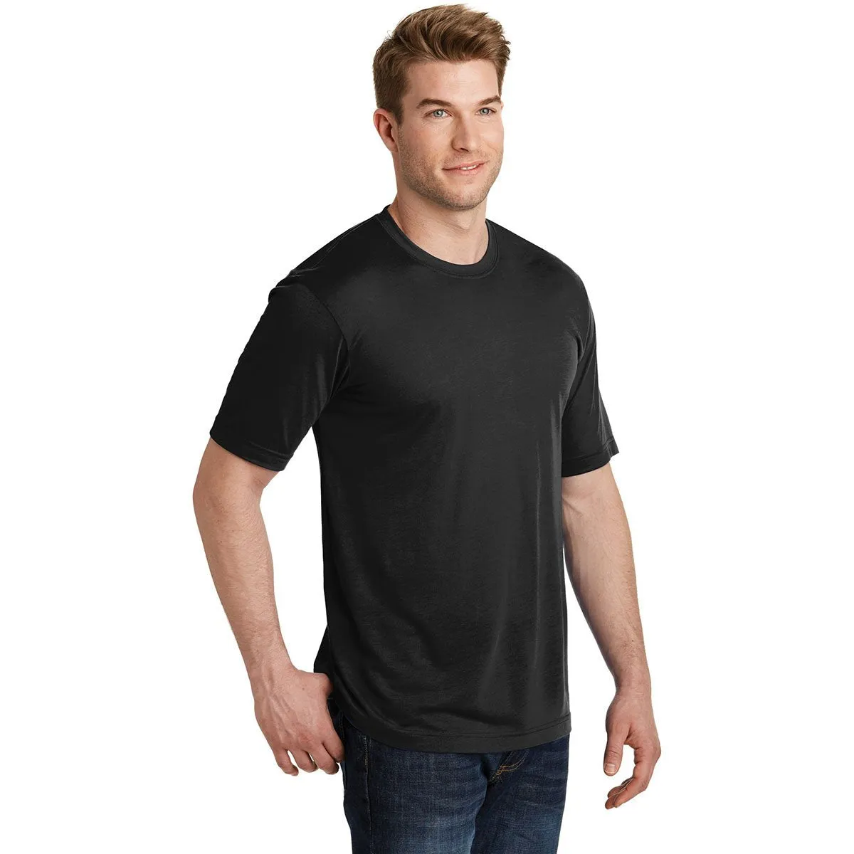 Sport-Tek Men's Black PosiCharge Competitor Cotton Touch Tee