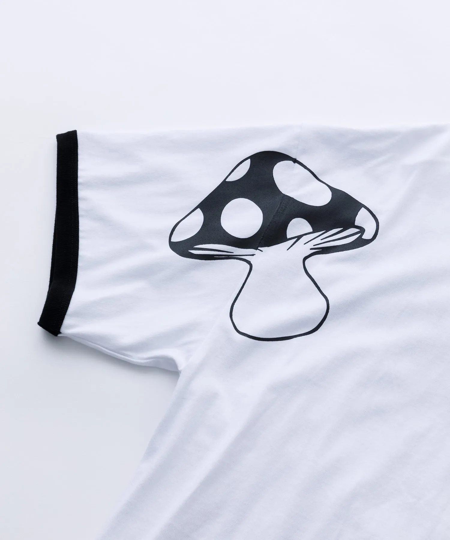S/S FLORAL PRINT RINGER TEE