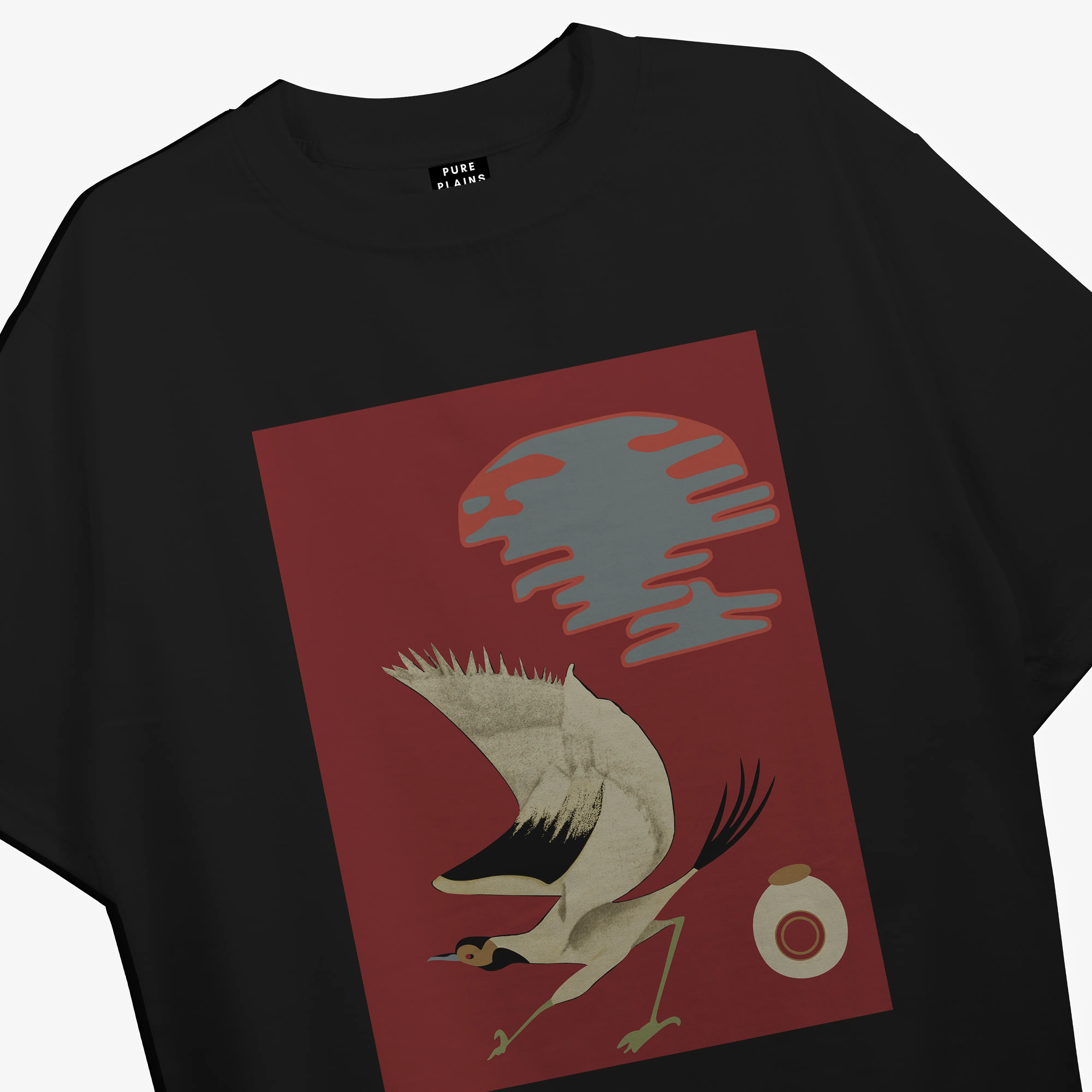Stork Oversized Black T-shirt