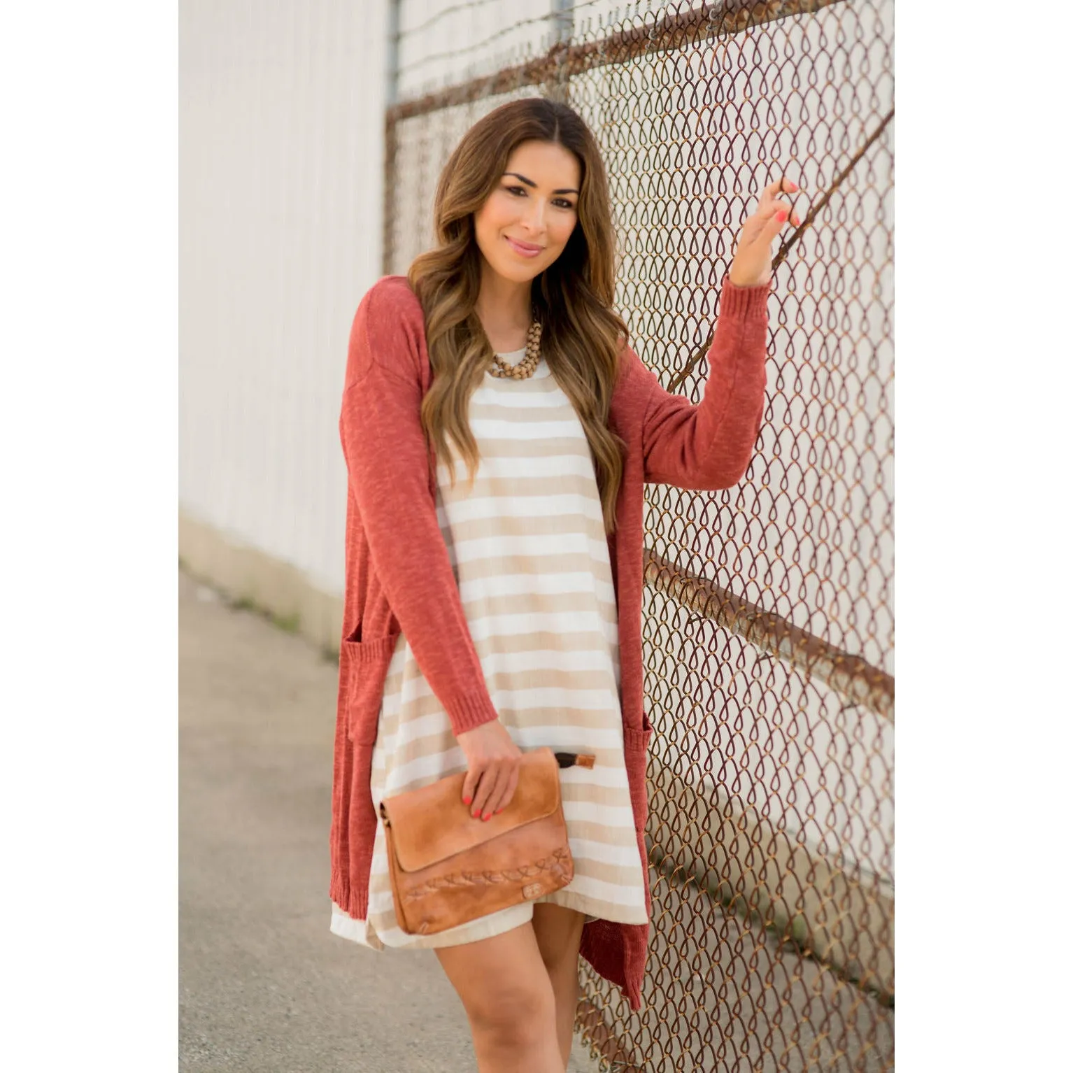 Textured Tissue Tunic Cardigan