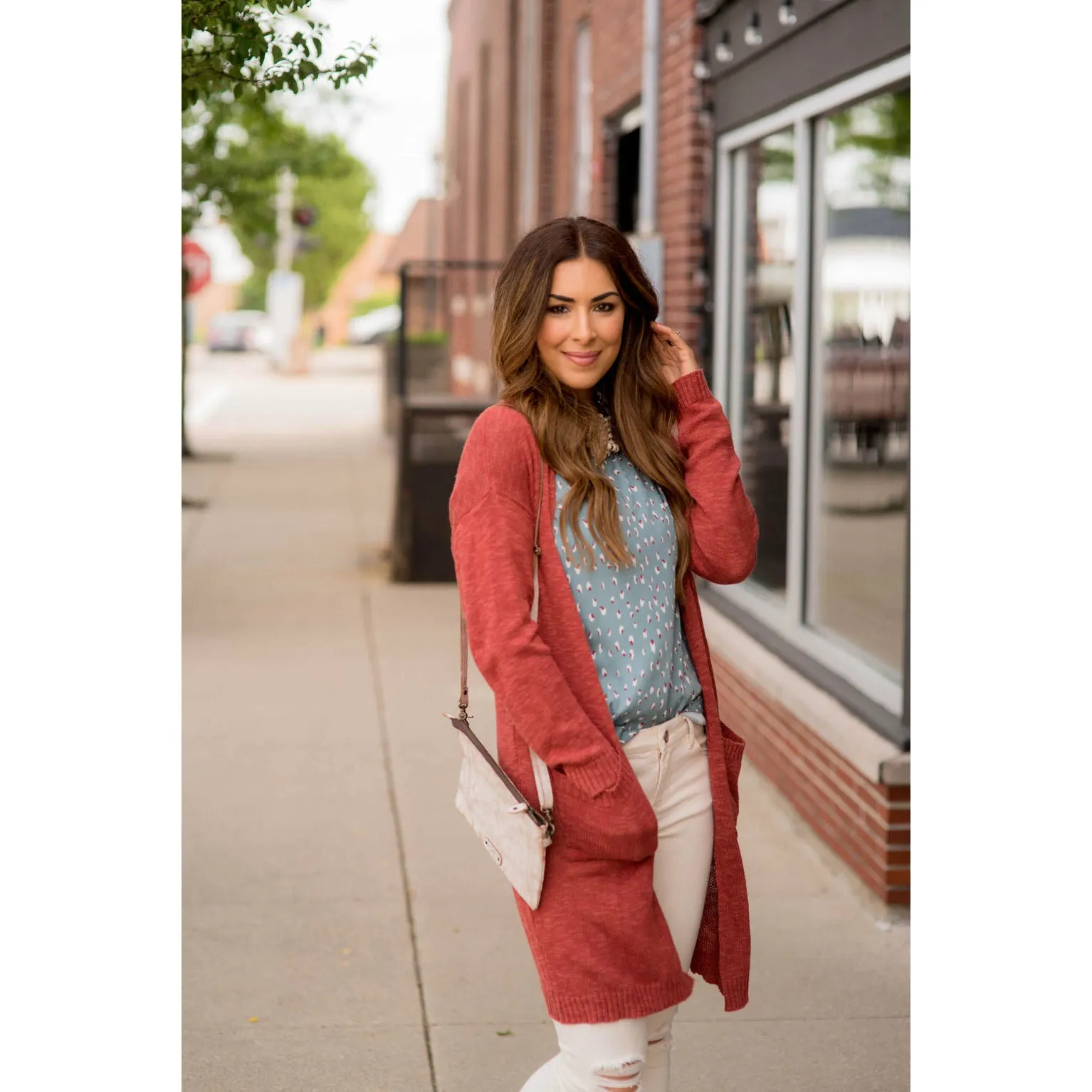 Textured Tissue Tunic Cardigan