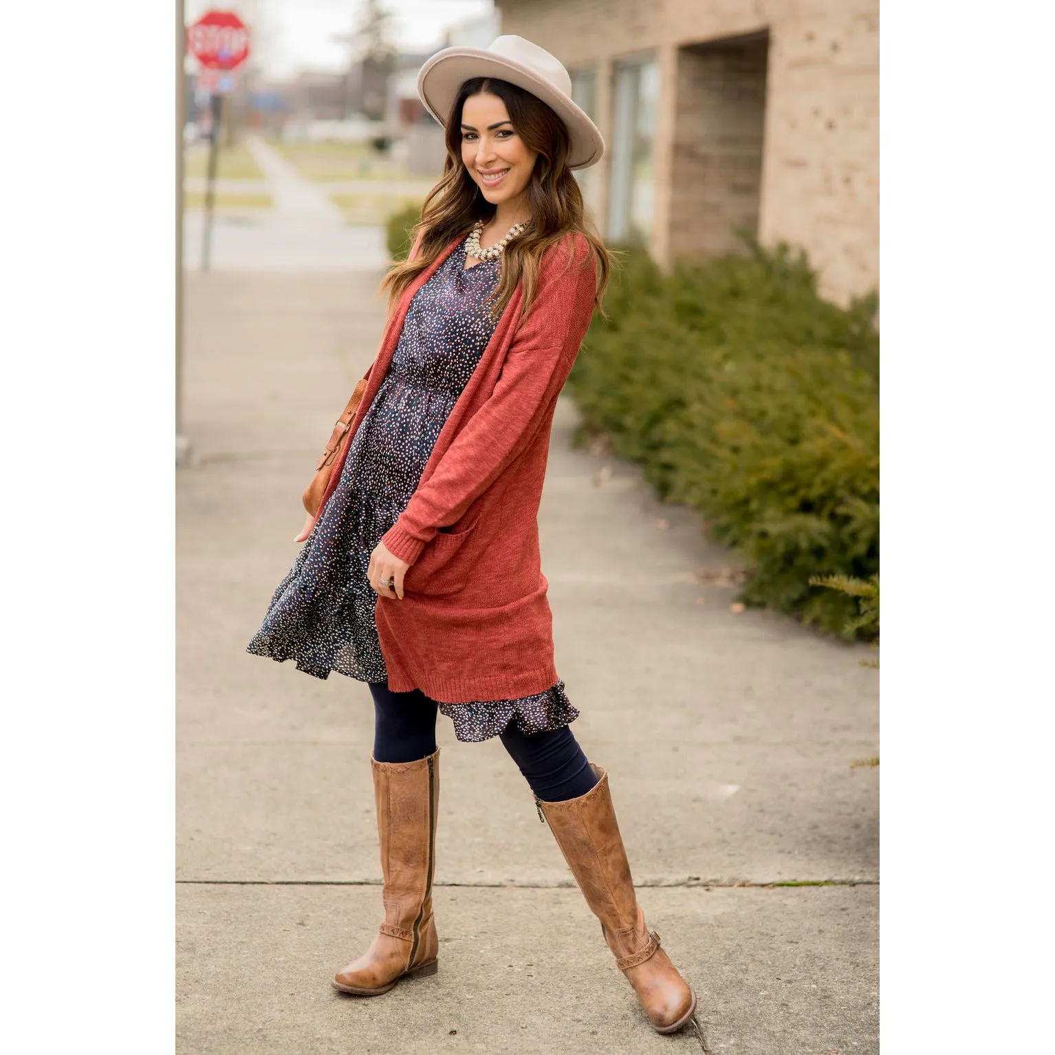 Textured Tissue Tunic Cardigan
