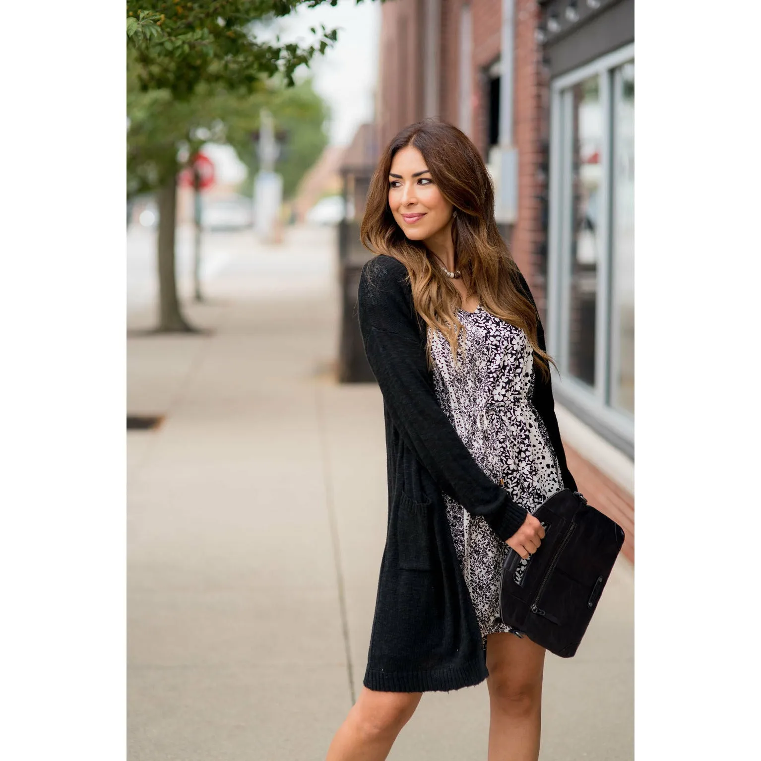 Textured Tissue Tunic Cardigan