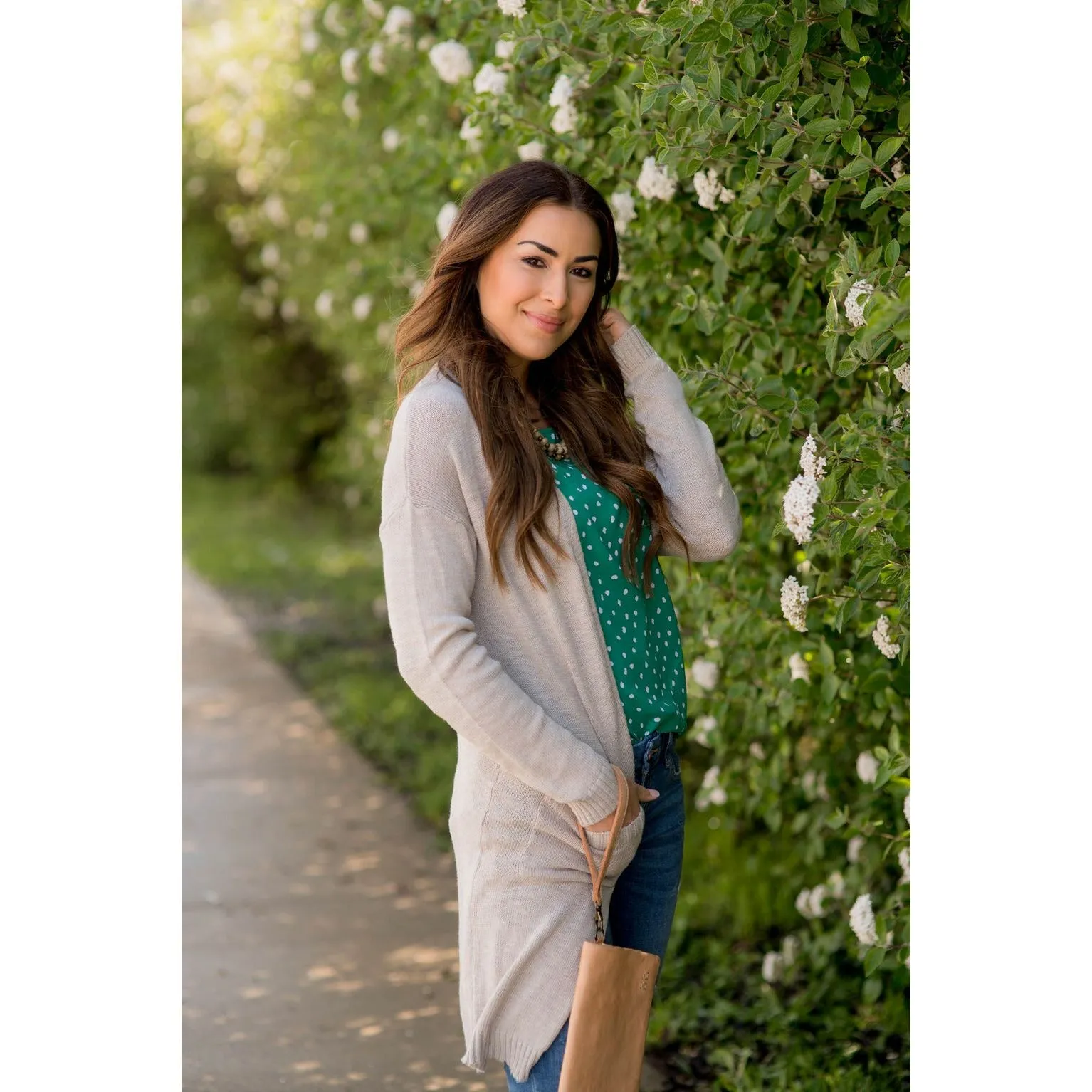 Textured Tissue Tunic Cardigan