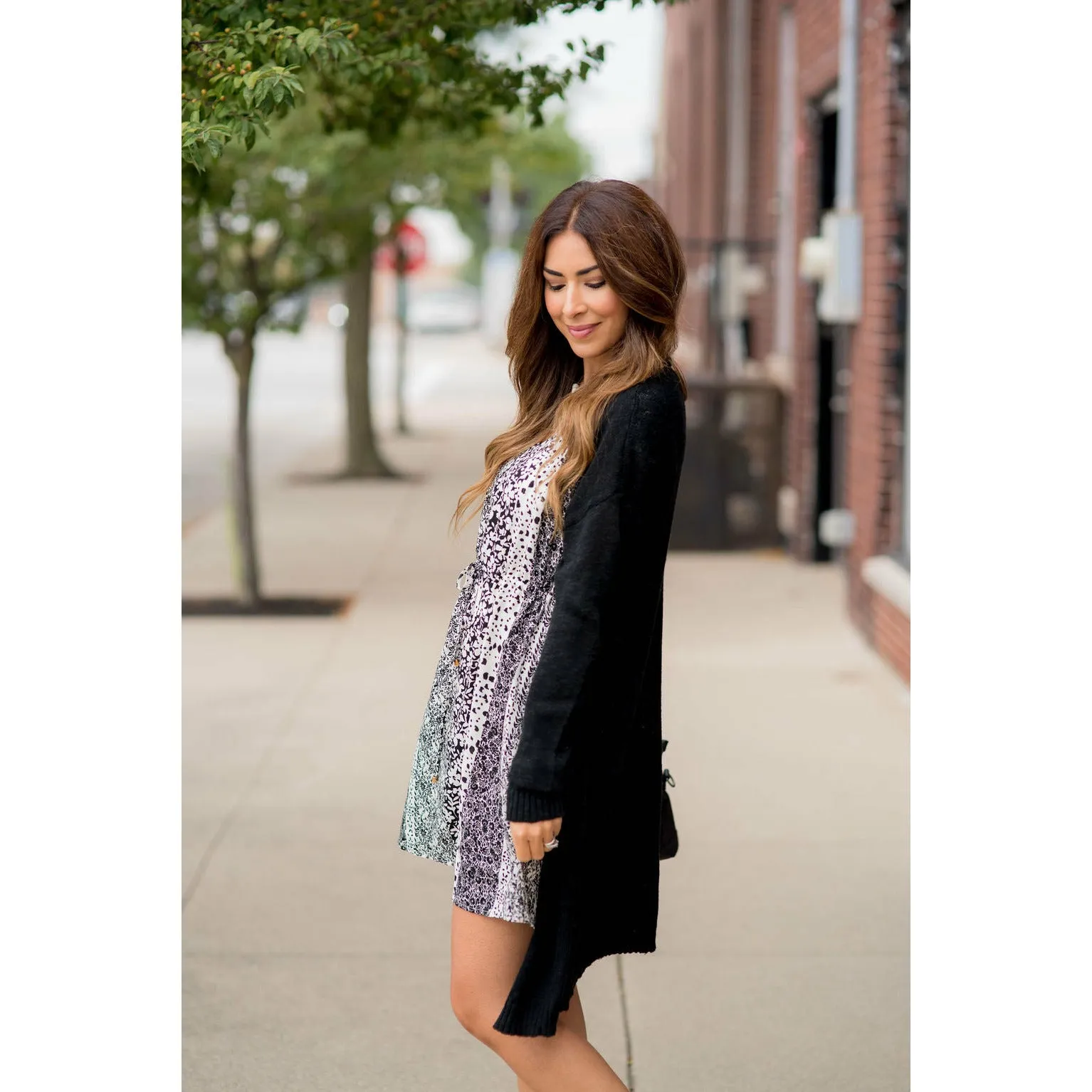 Textured Tissue Tunic Cardigan