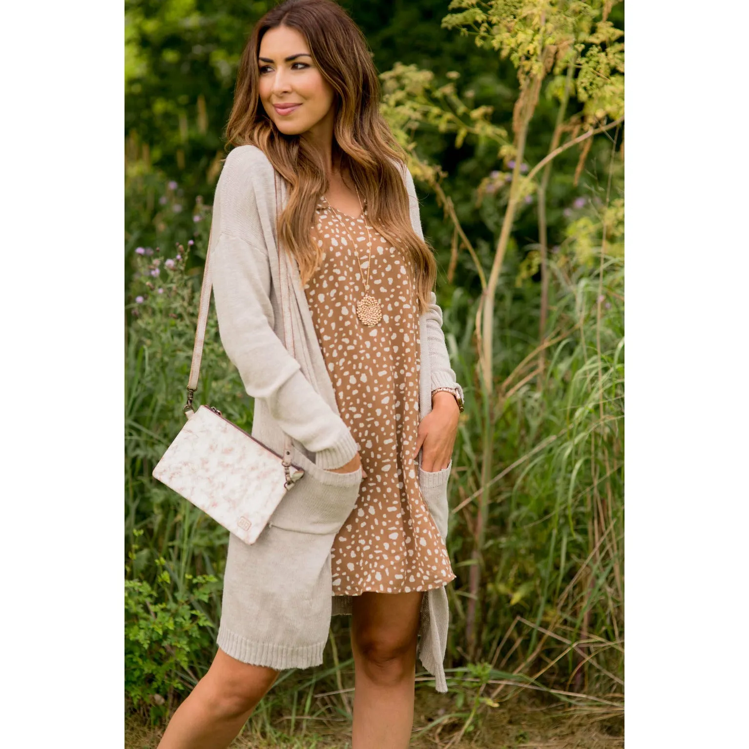 Textured Tissue Tunic Cardigan