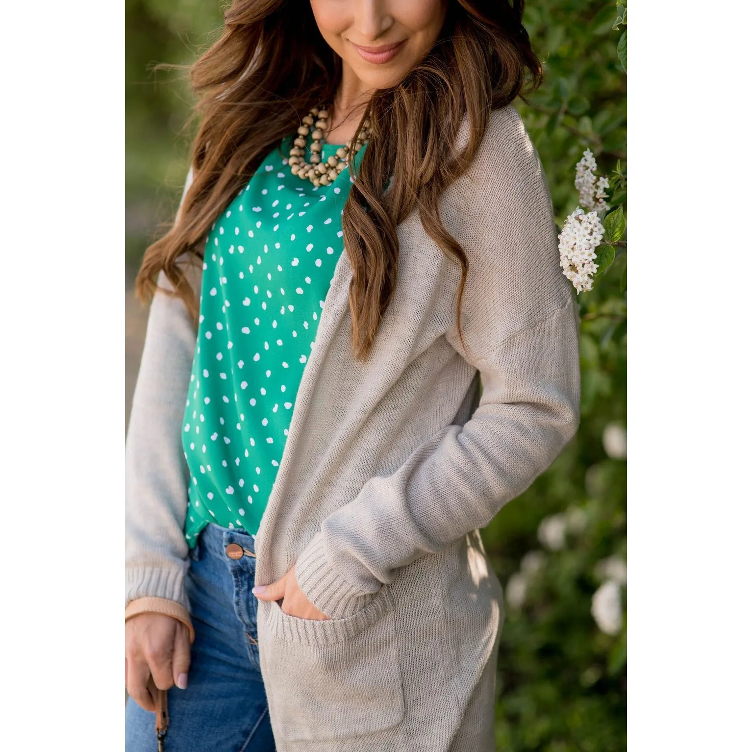 Textured Tissue Tunic Cardigan