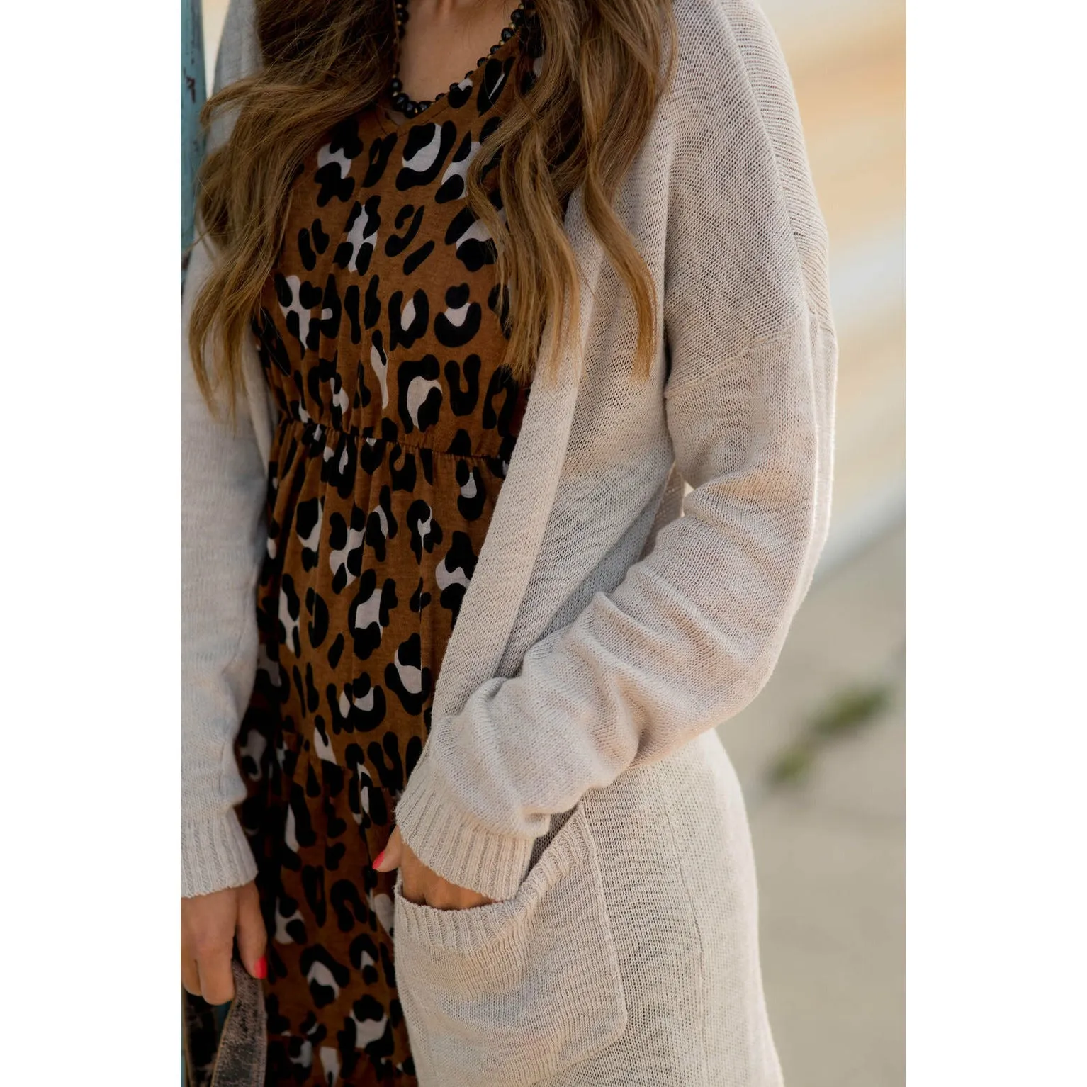 Textured Tissue Tunic Cardigan
