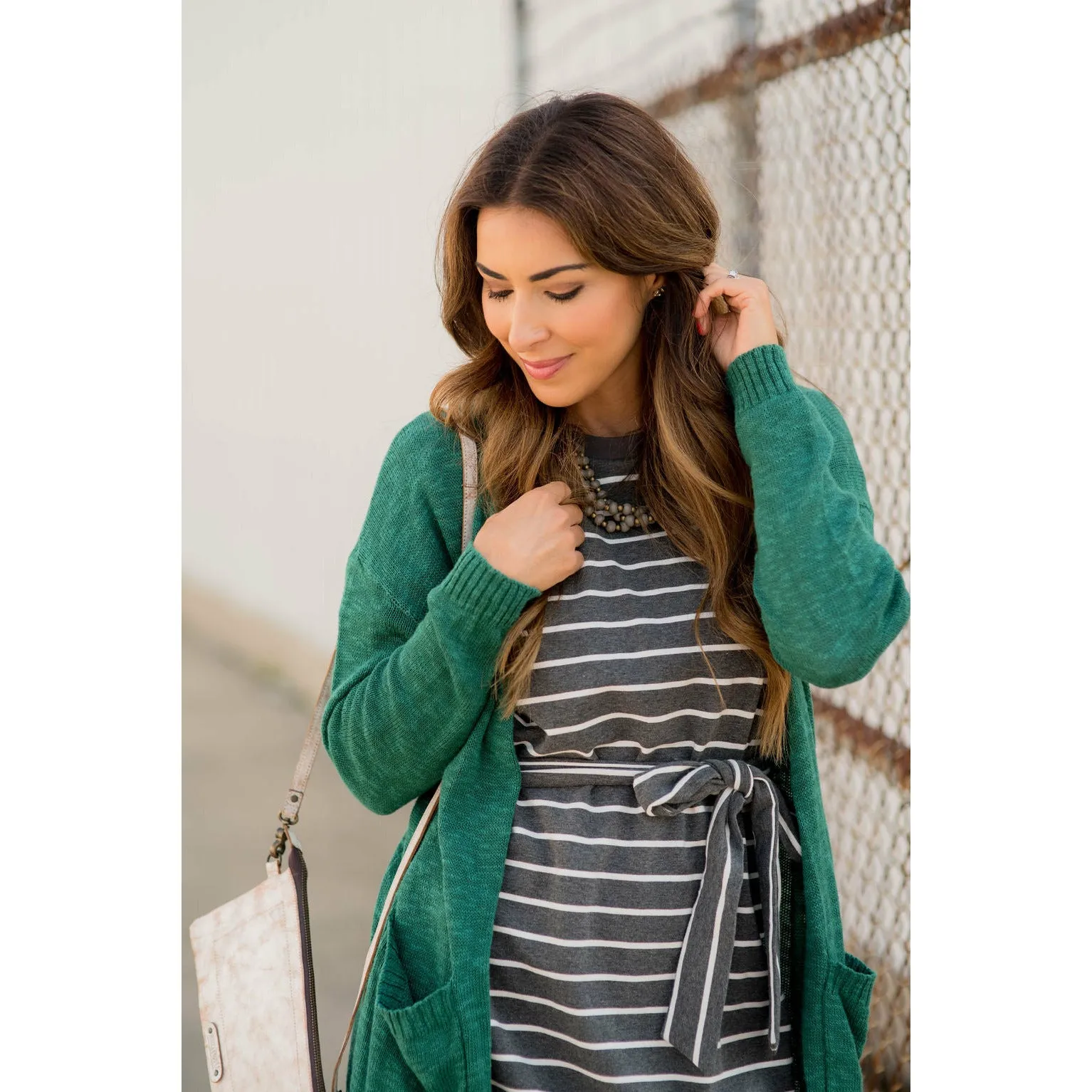 Textured Tissue Tunic Cardigan