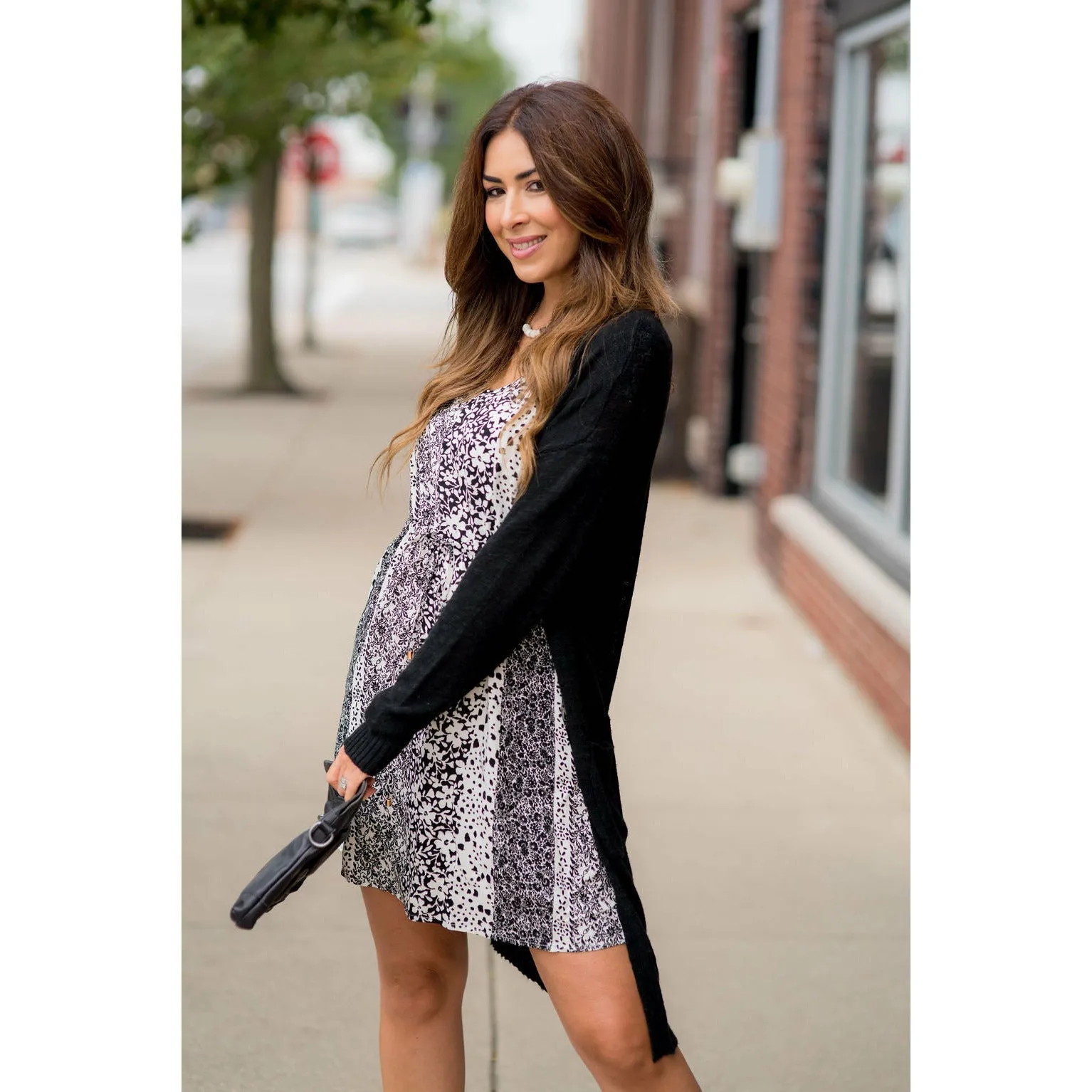 Textured Tissue Tunic Cardigan