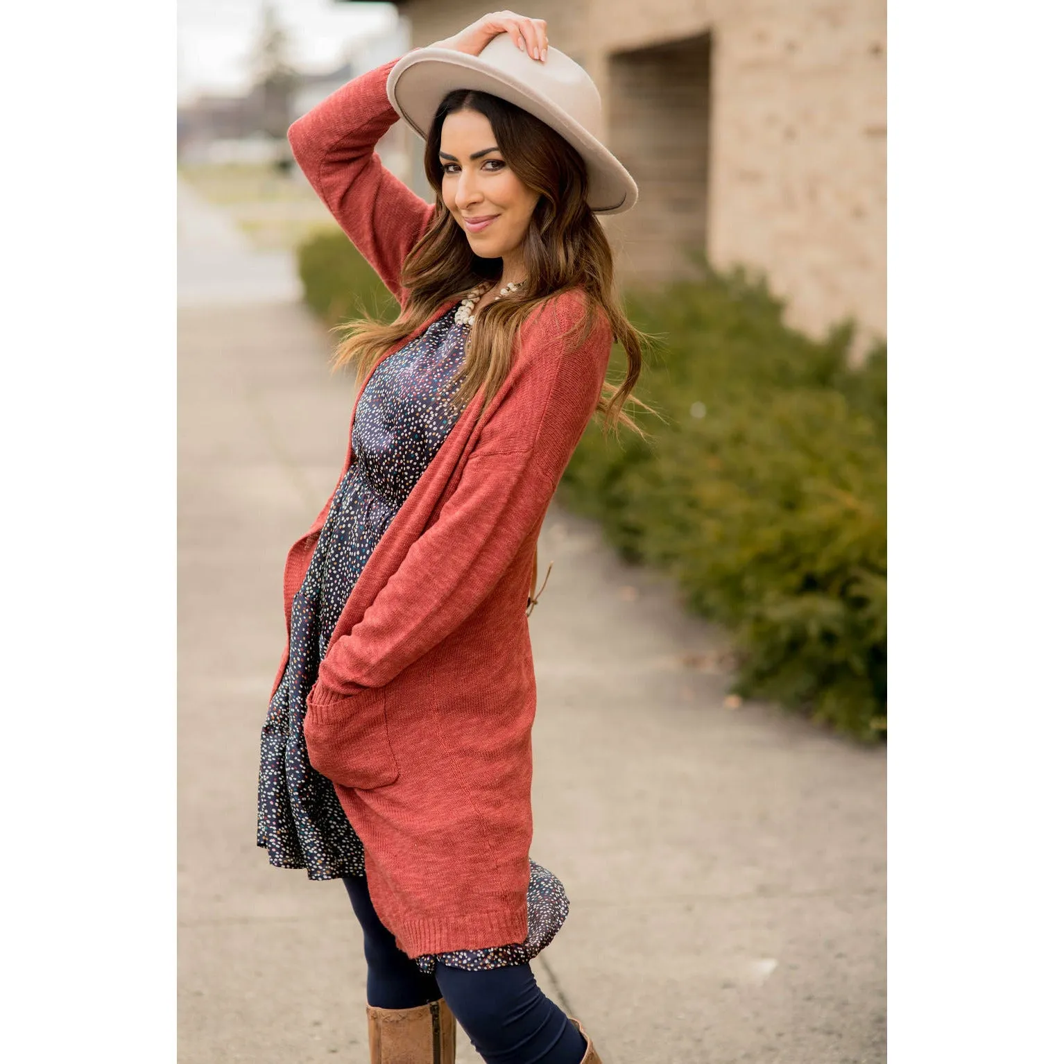 Textured Tissue Tunic Cardigan