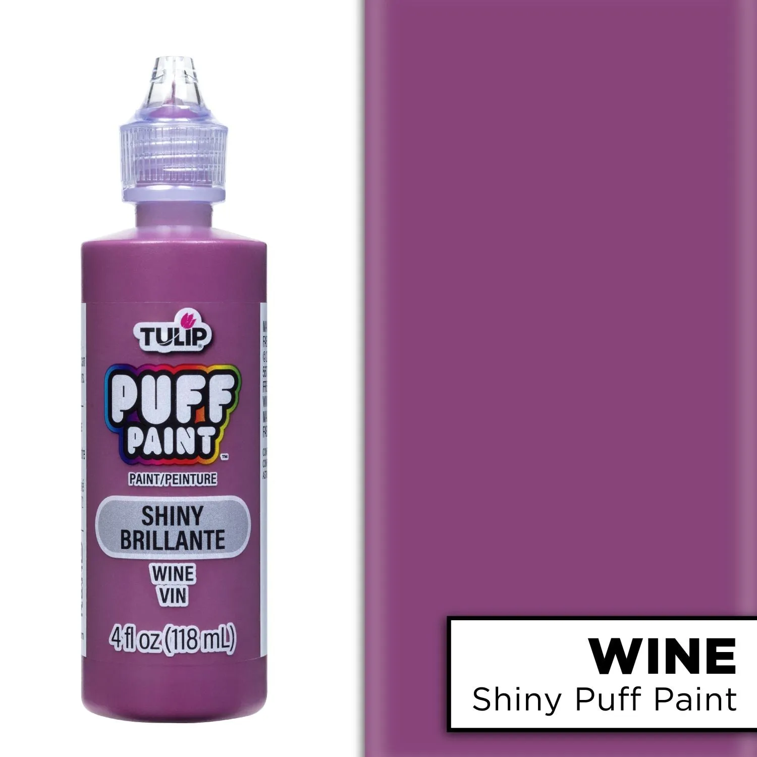 Tulip Puff Paint Shiny Wine 4 fl. oz.