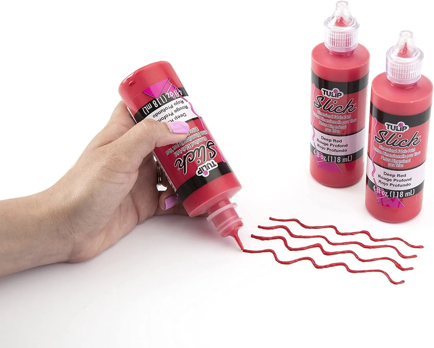 Tulip Puff Paint Slick Deep Red 4 fl. oz. 3 Pack