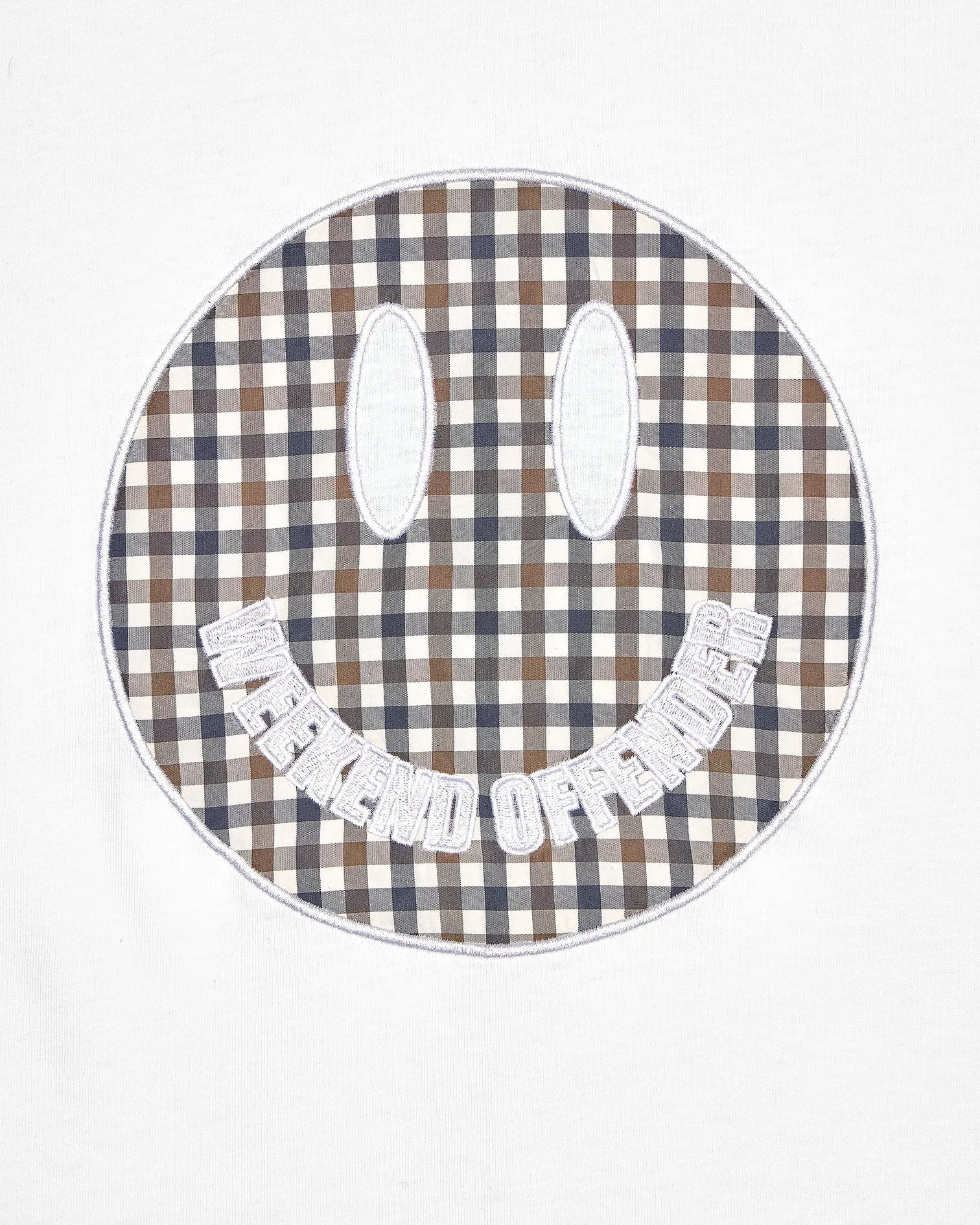 Weekend Offender Tambay Smiley T-Shirt White/Mid House Check